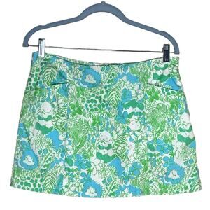 Lilly Pulitzer Women’s “Limeade Its a Jungle” Tropical Print Skort w/Pockets 6